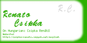 renato csipka business card