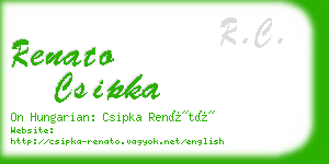 renato csipka business card